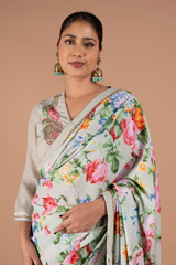 Mint Crepe Saree BlouseDSC08124