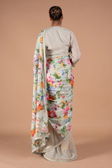 Mint Crepe Saree BlouseDSC08148