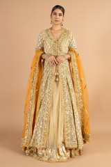 Beige Embellished Lehenga Set