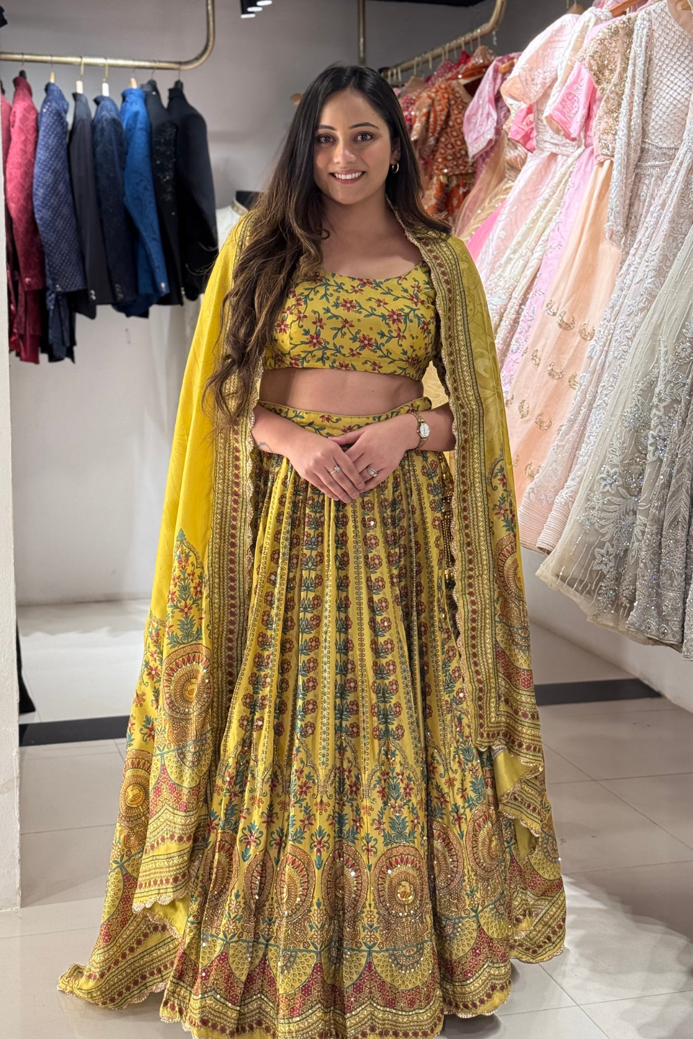 Lemon Yellow Lehenga