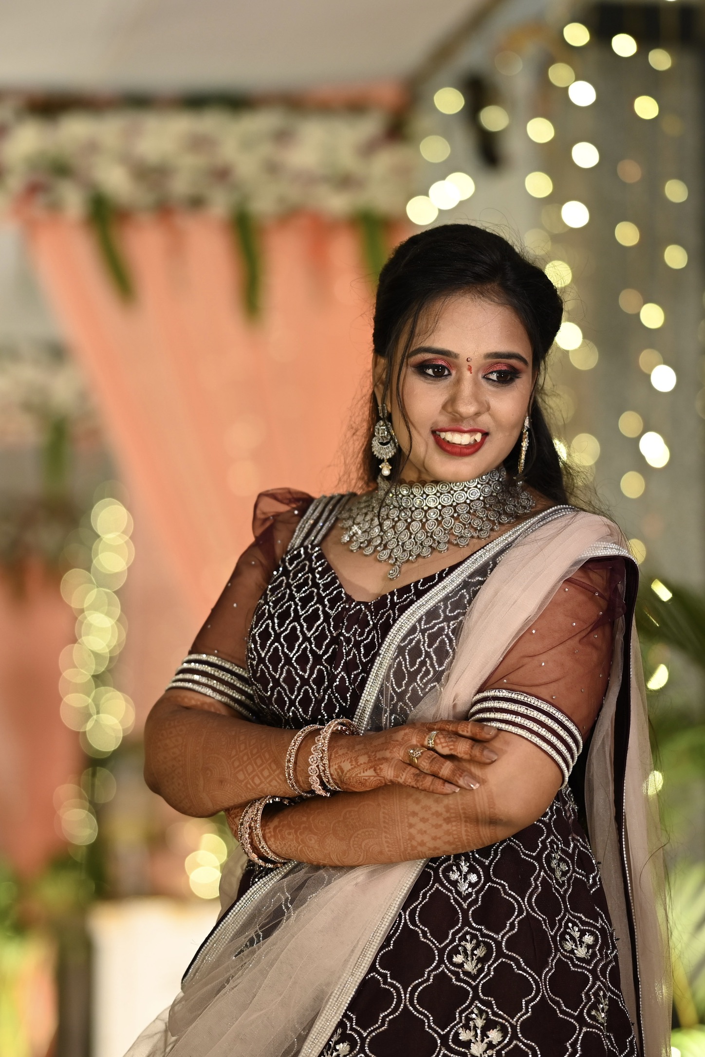 Midnight Plum Mirrorwork Lehenga Set3
