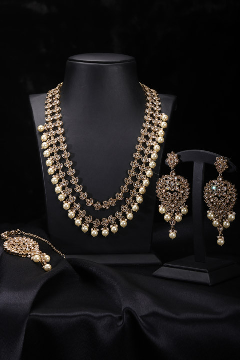 Golden Double Layer Kundan Set