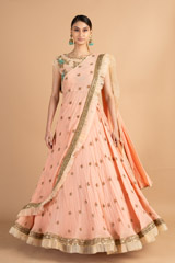 Butti Border Ruffle Lehenga