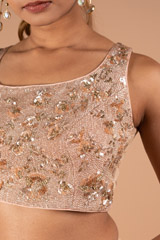 Shimmer Sequins Pastel LehengaDSC09059