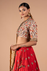 Red Flower LehengaDSC08985