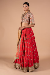 Red Flower LehengaDSC08986