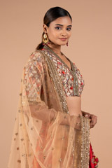 Red Flower LehengaDSC08988