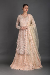 Peach Layered LehengaIMG_0691
