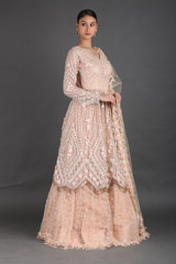 Peach Layered LehengaIMG_0699