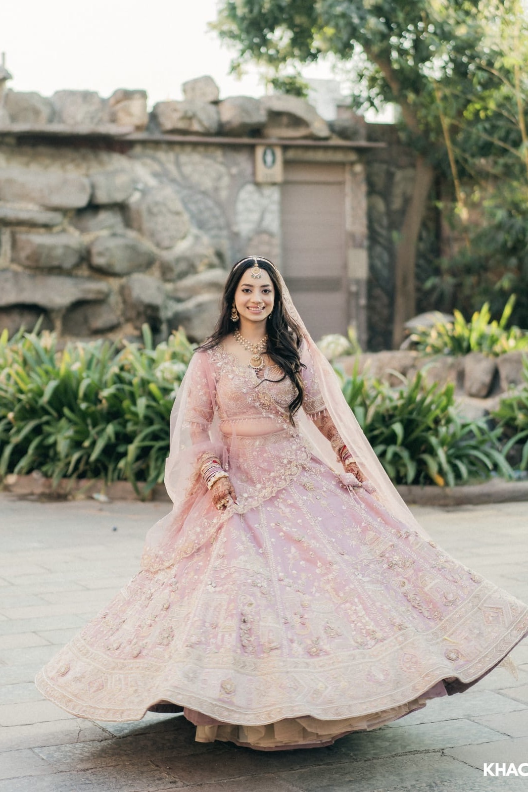 Pink Embellished Bridal Lehenga1