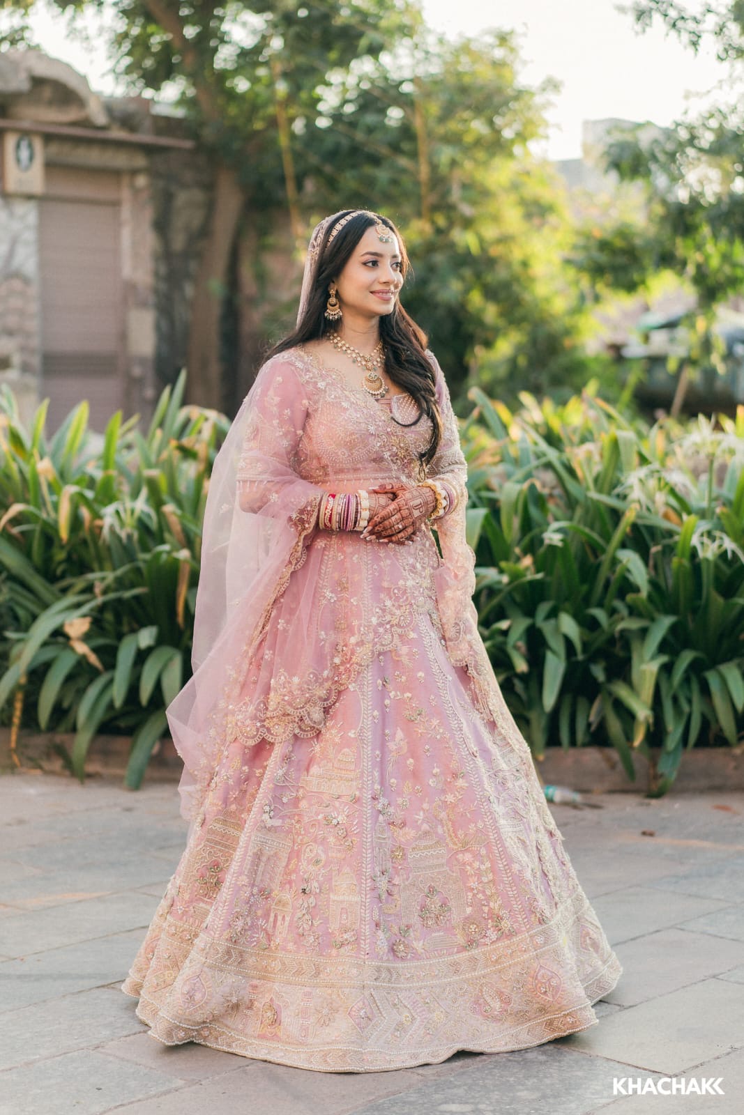 Pink Embellished Bridal Lehenga2