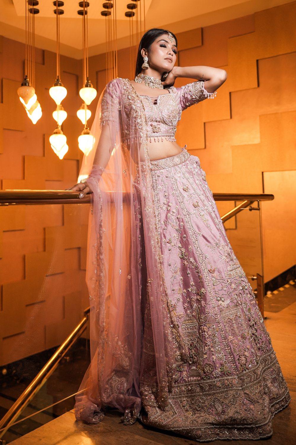 Pink Embellished Bridal Lehenga