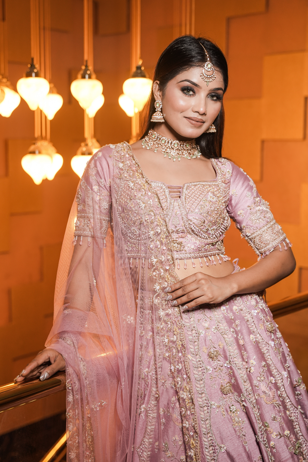 Pink Embellished Bridal Lehenga6