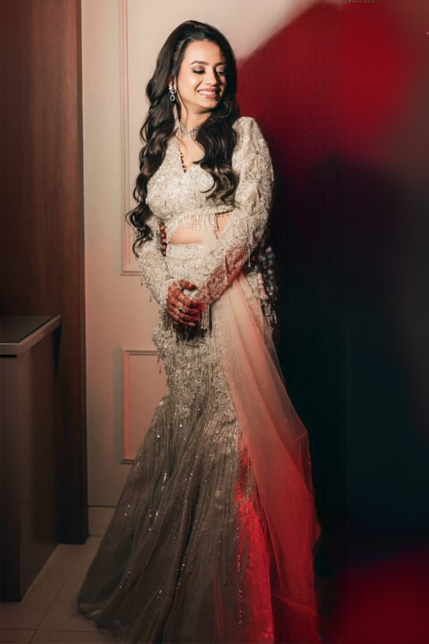 Light Grey Fish- Cut Lehenga4