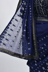 Blue Jamdani Saree Blouse Set_DSC3118