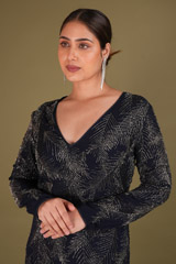 Leaf Embroidered Long DressDSC02512