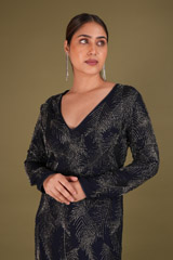 Leaf Embroidered Long DressDSC02513