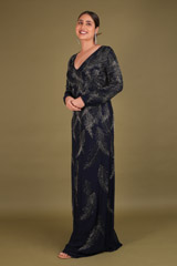 Leaf Embroidered Long DressDSC02516