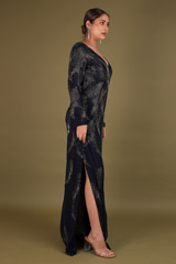 Leaf Embroidered Long DressDSC02520