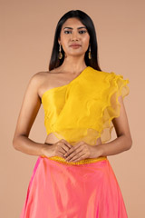 Skirt with One Shoulder Crop TopDSC08963