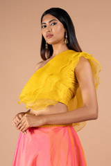Skirt with One Shoulder Crop TopDSC08967