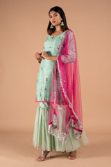 Tiffany Kurta with Organza GhararaDSC09073