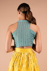 Embellished Skirt with Crop TopDSC09133