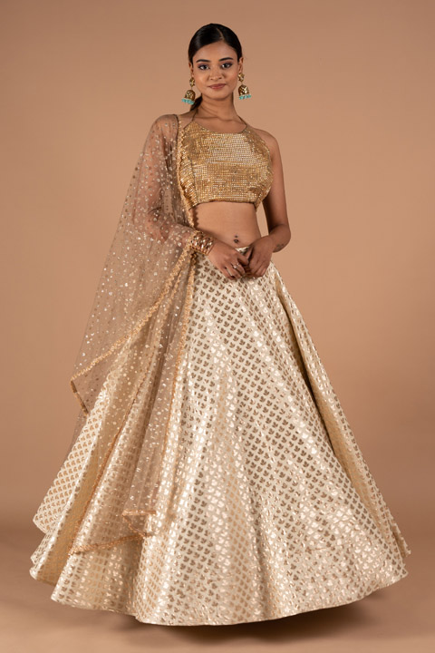 Champagne Gold Lehenga Set