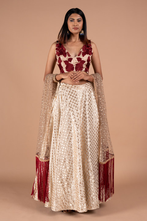 Champagne Gold Lehenga Set