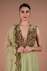 Olive Green AnarkaliDSC00979