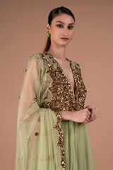 Olive Green AnarkaliDSC00989