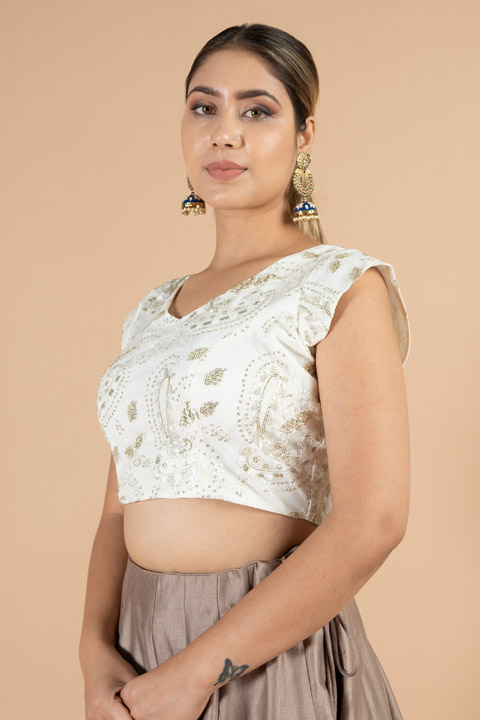 Off White Saree Blouse