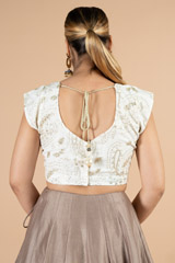 Off White Saree BlouseDSC07500