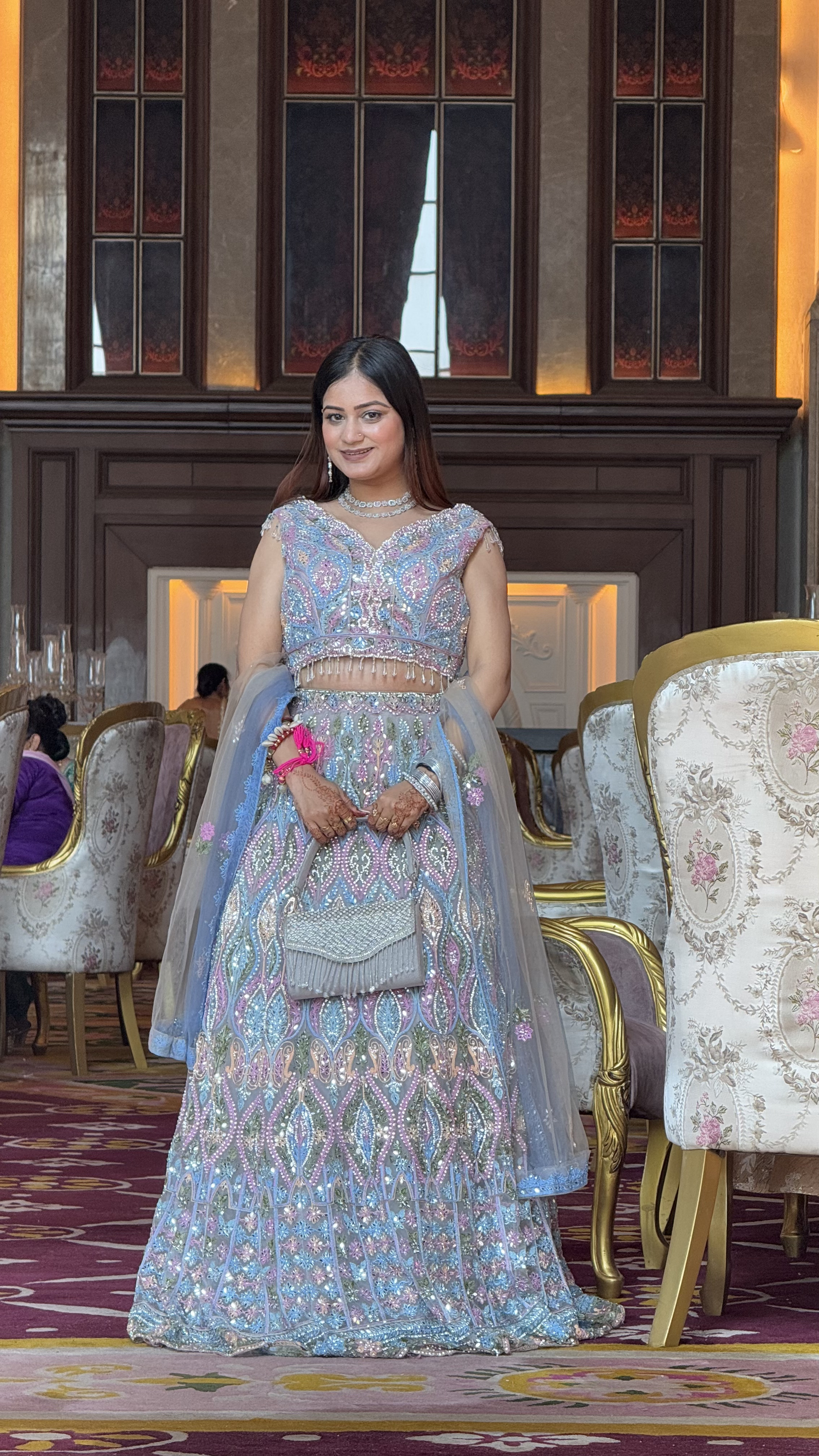 Multi-coloured Lehenga Set