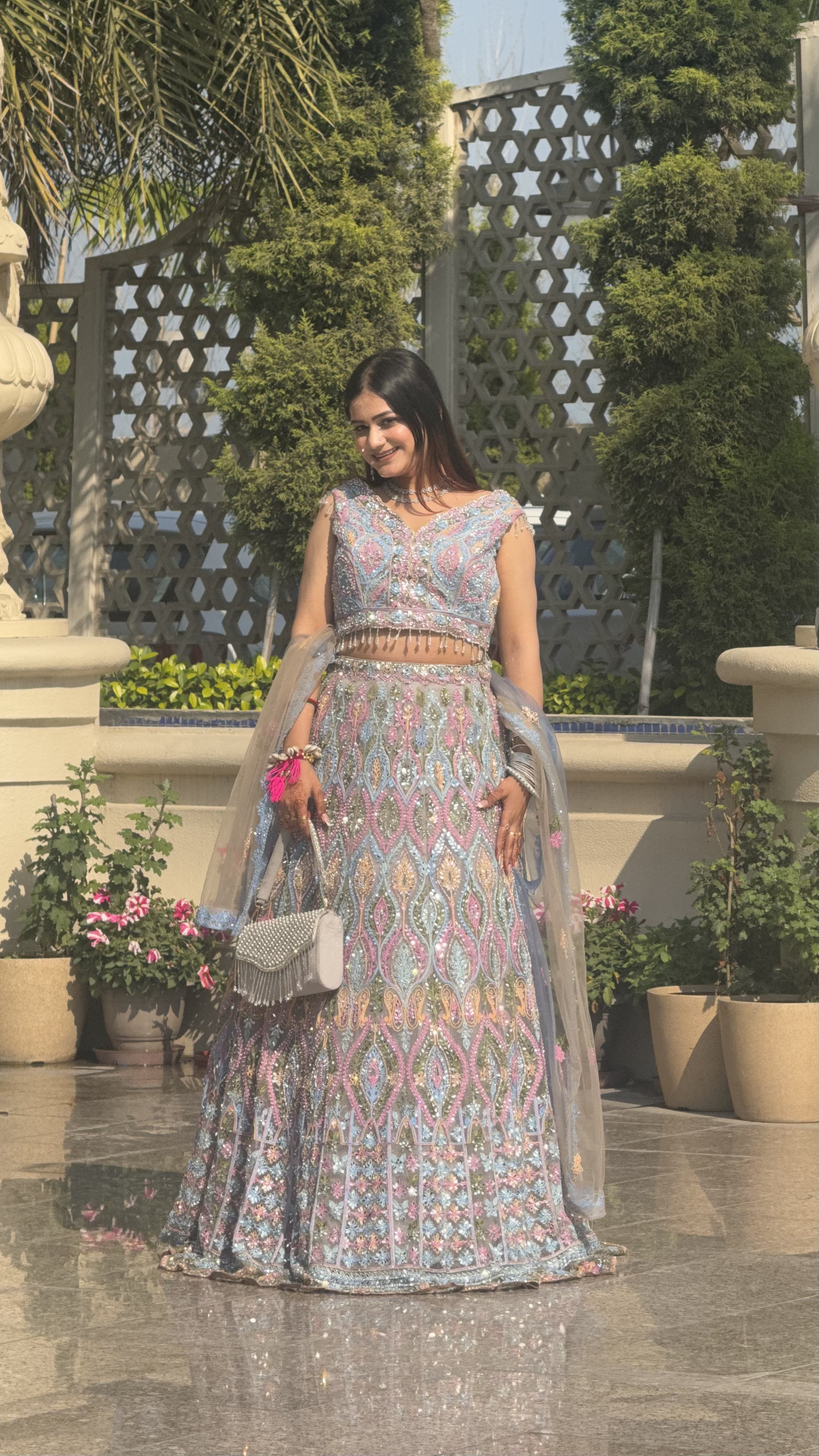 Multi-coloured Lehenga Set4