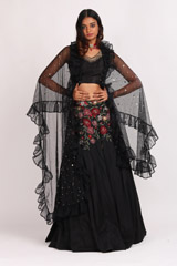 Black Embroidered LehengaIMG_8932