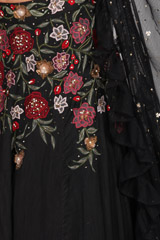 Black Embroidered LehengaIMG_8936