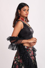 Black Embroidered LehengaIMG_8945