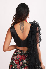 Black Embroidered LehengaIMG_8948