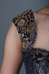 Royal Blue Brocade GownIMG_0610