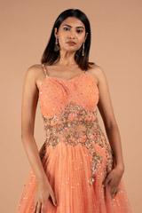 Peach Sequins GownDSC09036