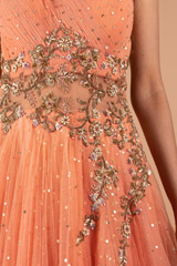 Peach Sequins GownDSC09037