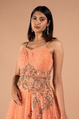 Peach Sequins GownDSC09039