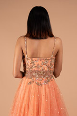 Peach Sequins GownDSC09052