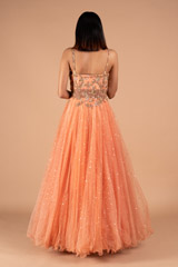 Peach Sequins GownDSC09053