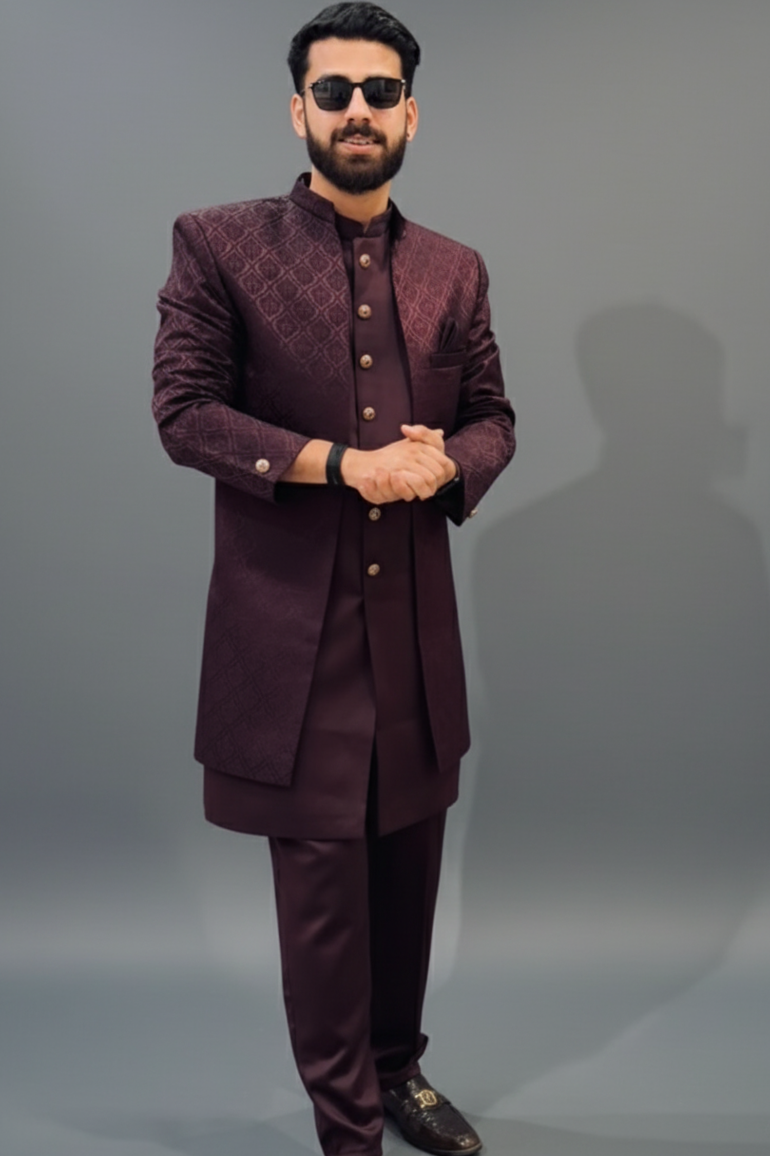 Maroon Indo Western Set6