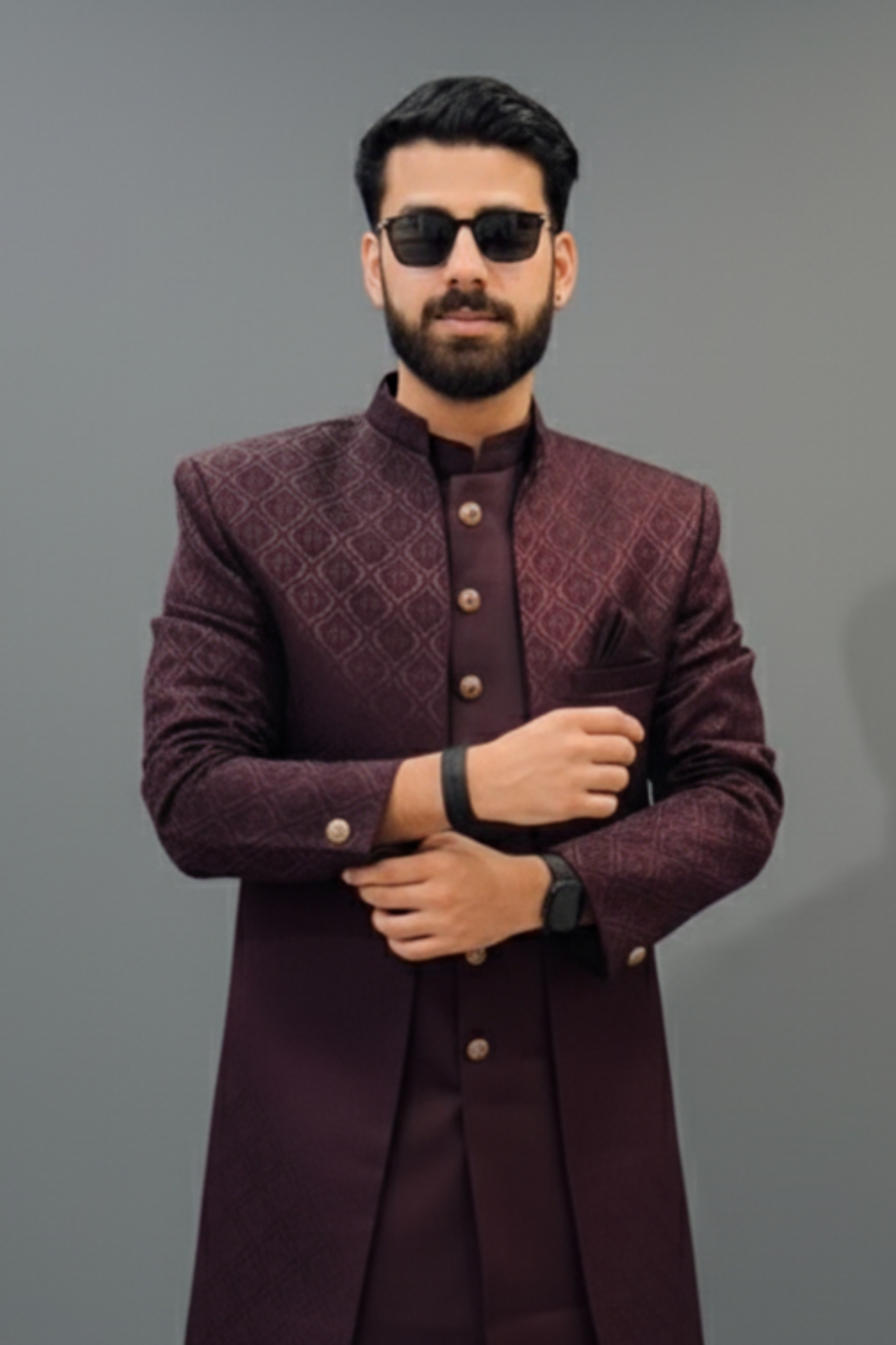 Maroon Indo Western Set7