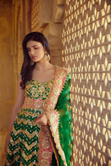 Emerald Green Embellished Anarkali1