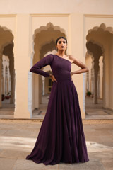 Deep Purple Crepe GownDSC07549