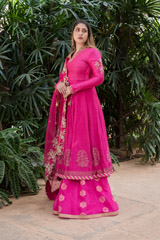 Fuschia Chanderi Lehenga_DSC0806-Edit
